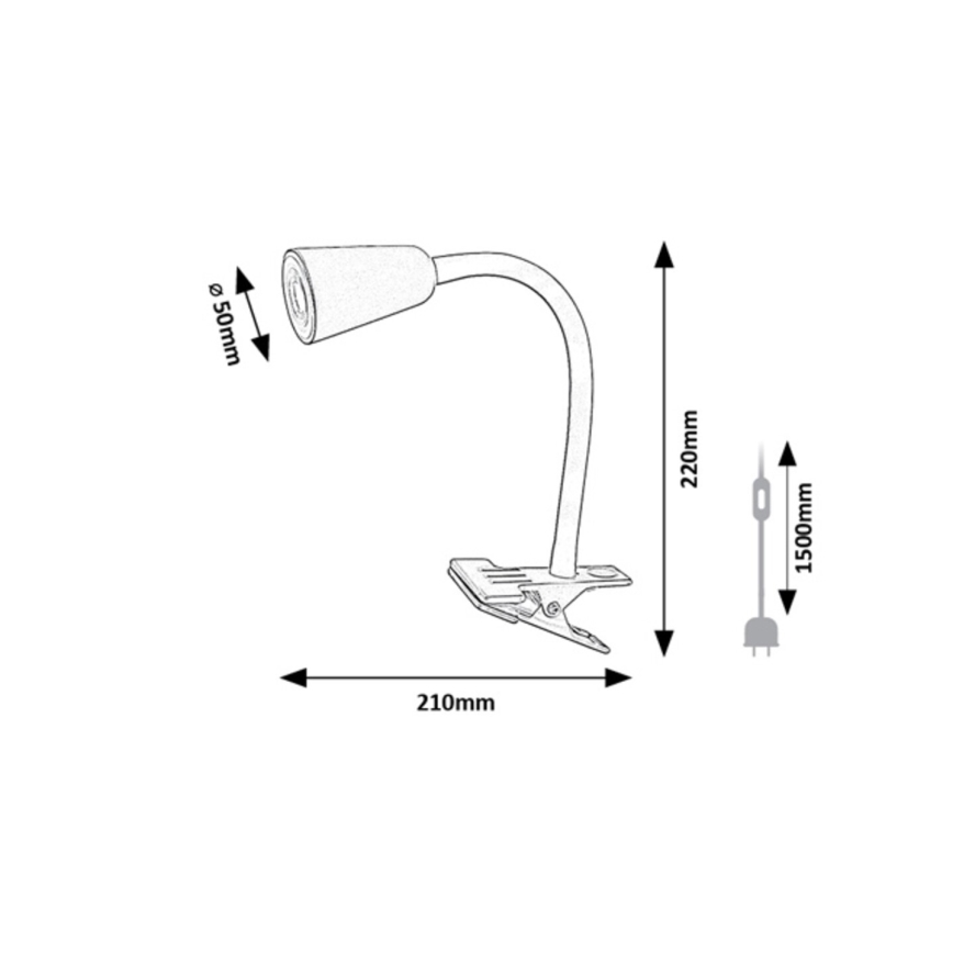 Rabalux - Lampe de table à pince 1xGU10/7W/230V crème