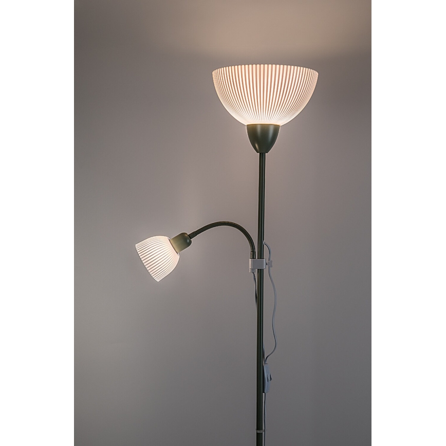 Rabalux - Lampadaire 1xE27/60W/230V + 1xE14/25W vert