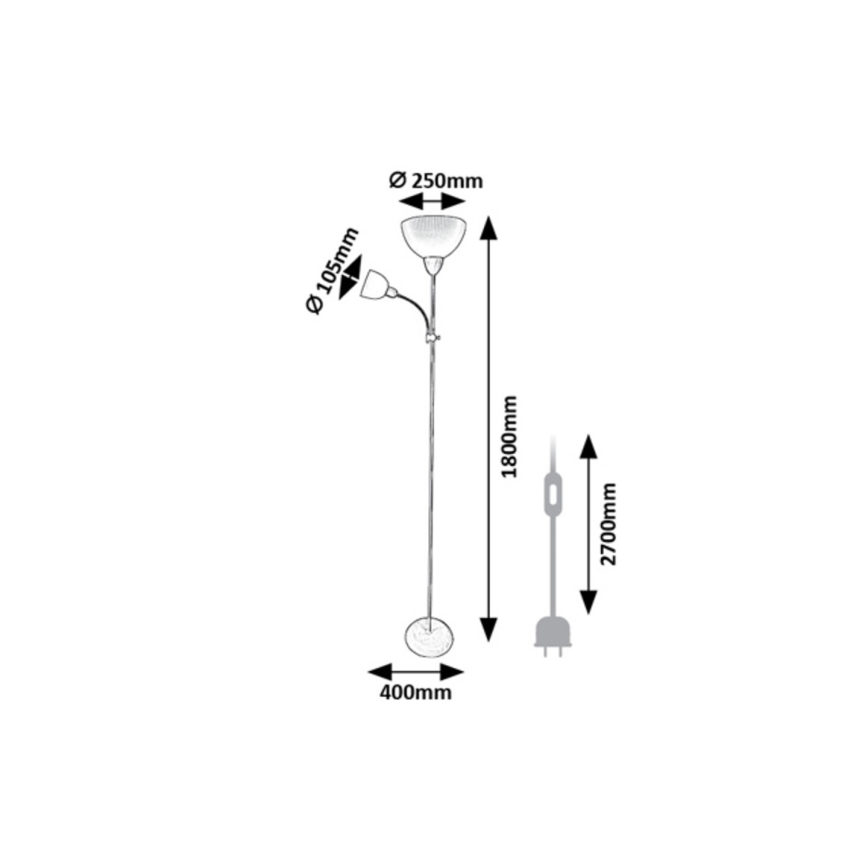 Rabalux - Stehleuchte 1xE27/60W/230V + 1xE14/25W grün