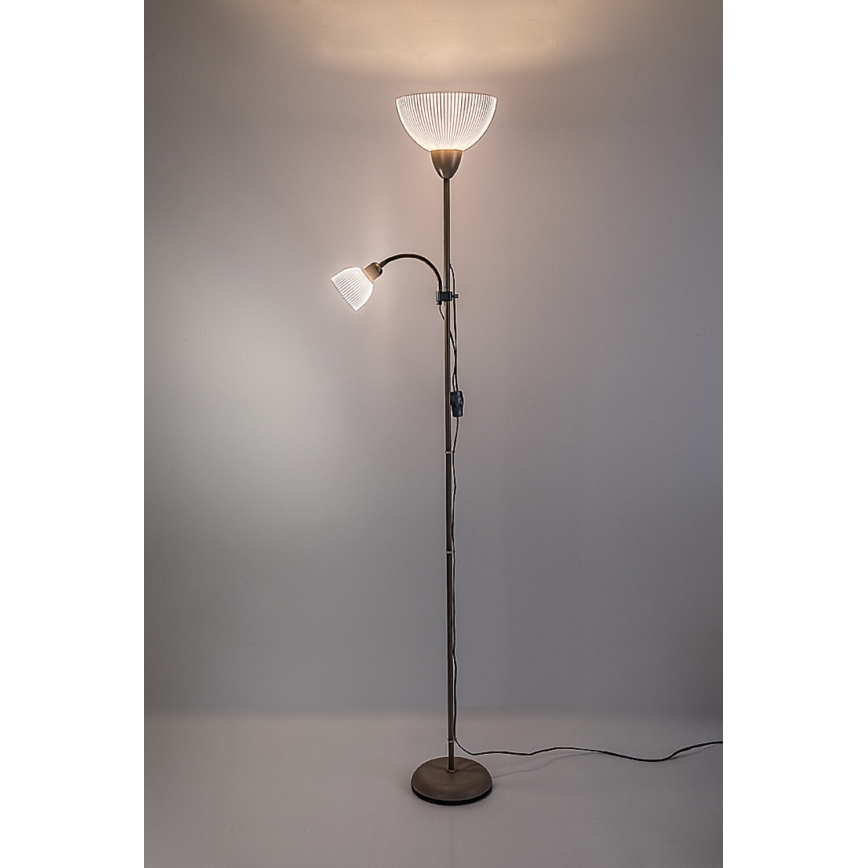 Rabalux - Lampadaire 1xE27/60W/230V + 1xE14/25W beige