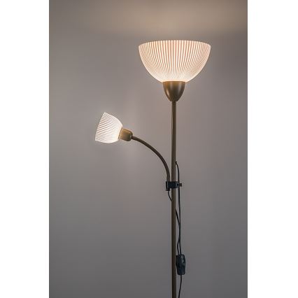 Rabalux - Lampadaire 1xE27/60W/230V + 1xE14/25W beige
