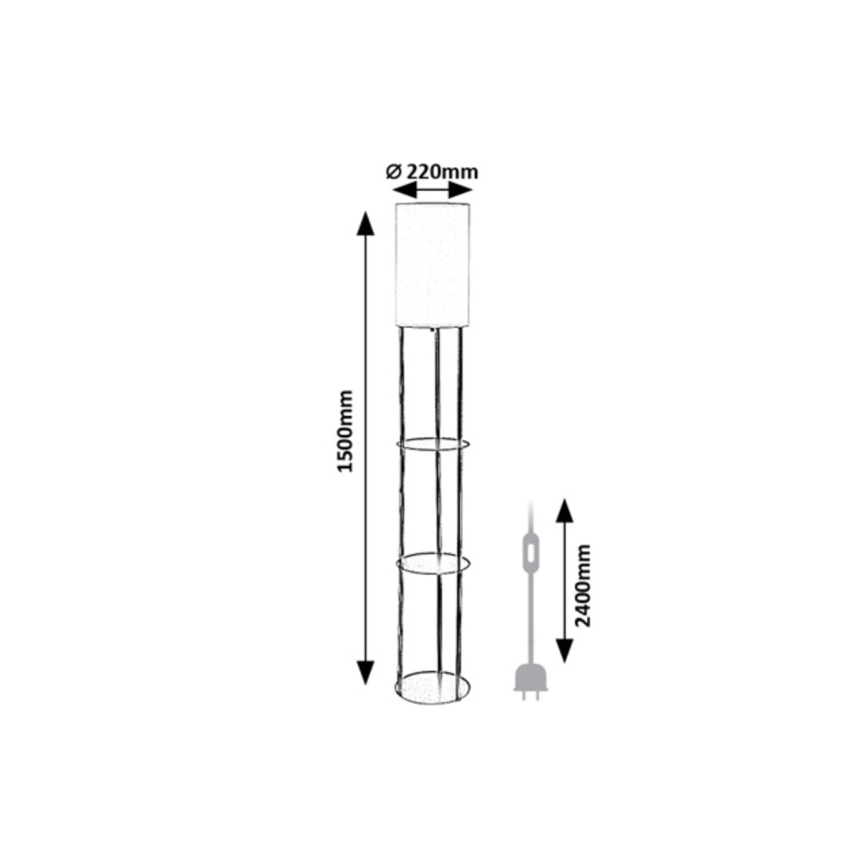 Rabalux - Lampada da terra con ripiani 1xE27/40W/230V nera