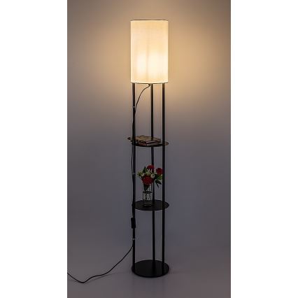 Rabalux - Stehleuchte mit Ablagen 1xE27/40W/230V schwarz