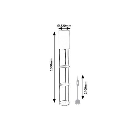 Rabalux - Lampada da terra con ripiani 1xE27/40W/230V beige
