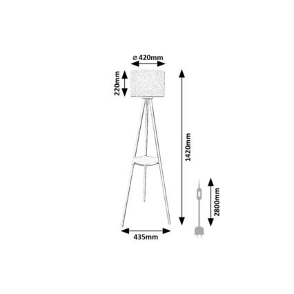 Rabalux - Lampadaire 1xE27/40W/230V