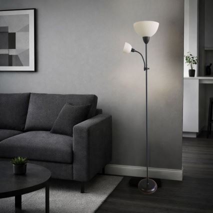 Rabalux - Stehleuchte 1xE27/60W/230V + 1xE14/25W schwarz