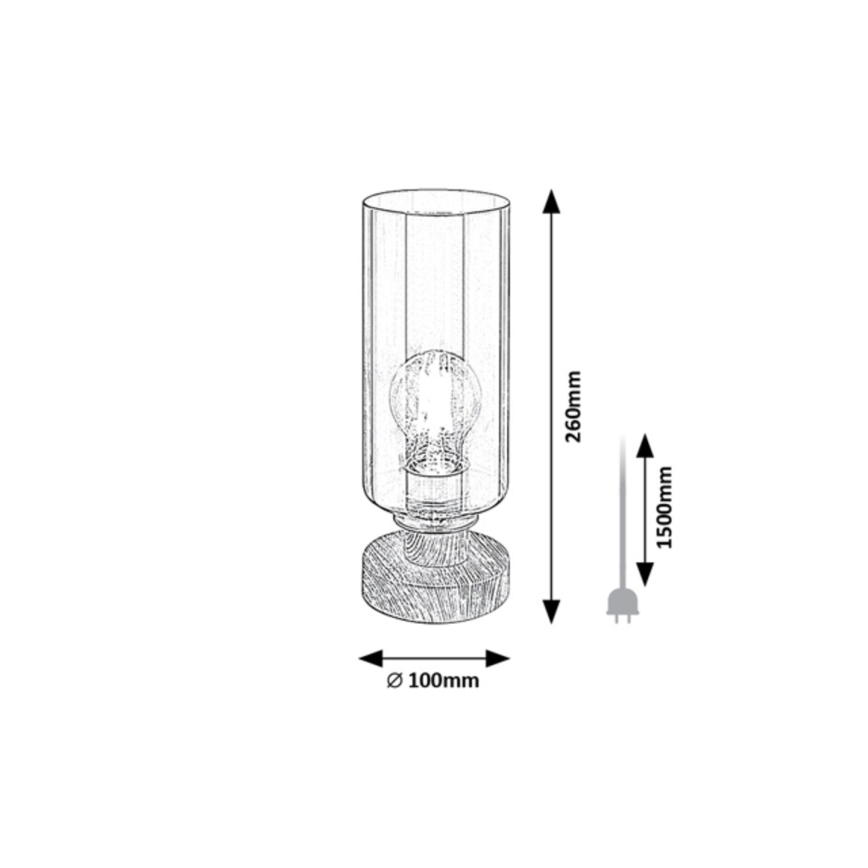Rabalux - Lampada da tavolo 1xE27/25W/230V quercia