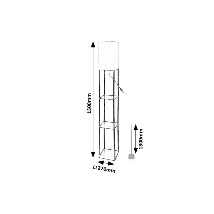 Rabalux - Lampada con piedistallo con un poličkami 1xE27/40W/230V