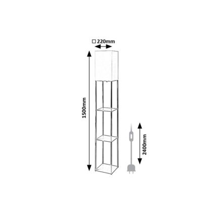 Rabalux - Lampada da terra con ripiani 1xE27/40W/230V beige