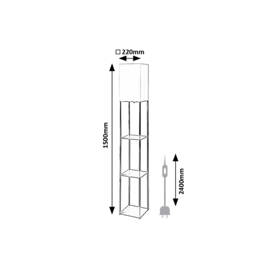 Rabalux - Lampada da terra con ripiani 1xE27/40W/230V beige