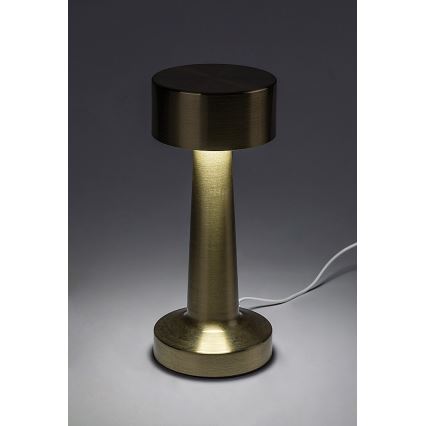 Rabalux - Lampe de table tactile rechargeable LED/2,7W/5V 1200mAh 3000/4000/6000K doré