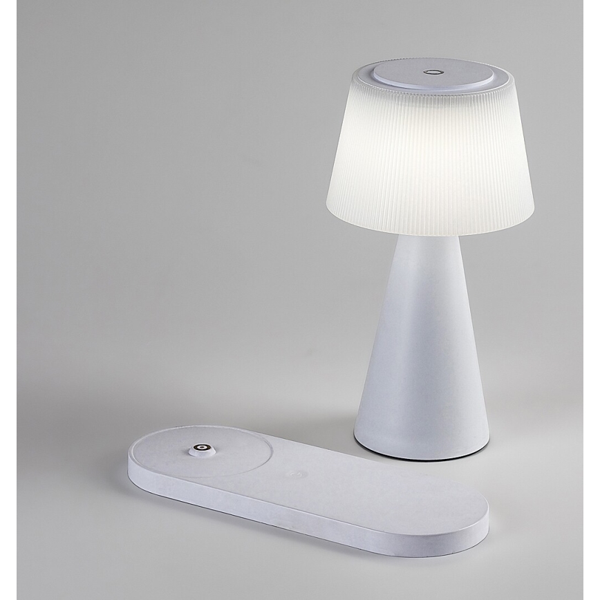 Rabalux - LED Lampada da tavolo ricaricabile dimmerabile con ricarica wireless LED/5W/5V 3000/4000/5000K