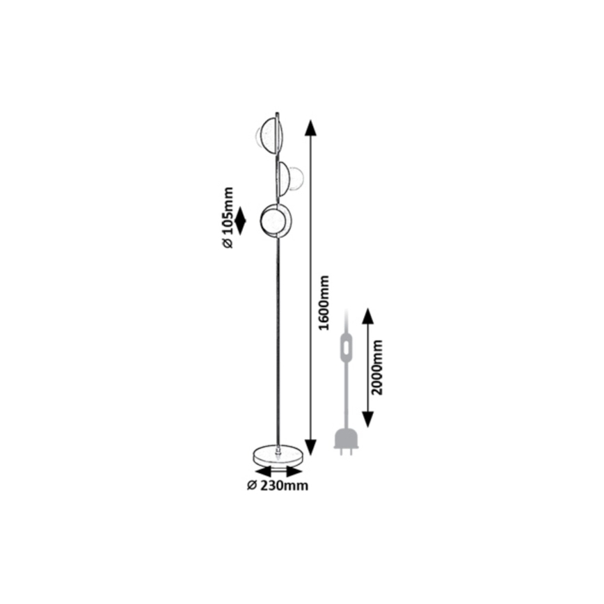 Rabalux - Lampada con piedistallo 3xG9/5W/230V