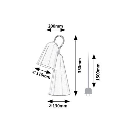 Rabalux - Lampada da tavolo LED 1xE14/4W/230V nero