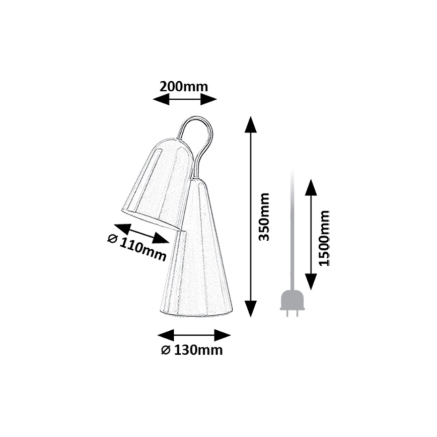 Rabalux - Lampada da tavolo LED 1xE14/4W/230V nero