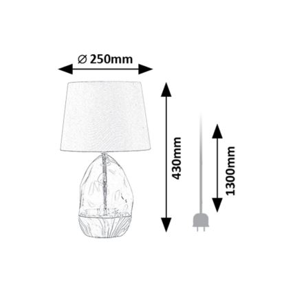 Rabalux - Lampada da tavolo 1xE27/40W/230V grigio