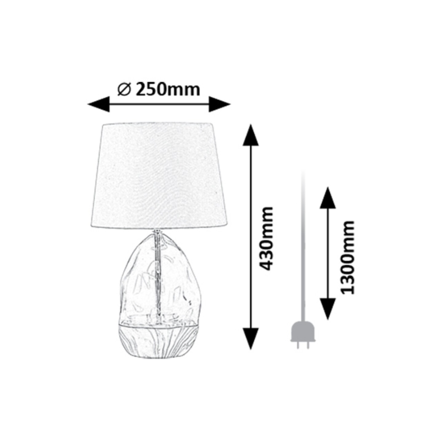 Rabalux - Lampada da tavolo 1xE27/40W/230V grigio