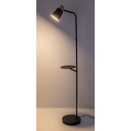 Rabalux - Lampada con piedistallo con mensola 1xE27/40W/230V nero