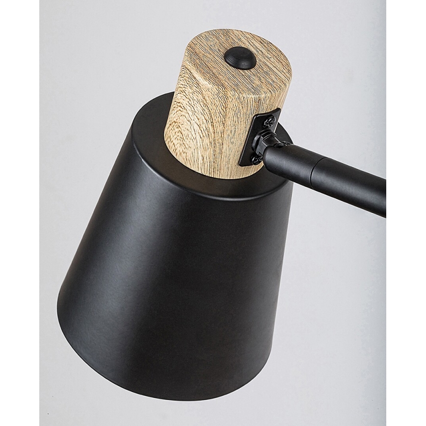 Rabalux - Lampada con piedistallo con mensola 1xE27/40W/230V nero