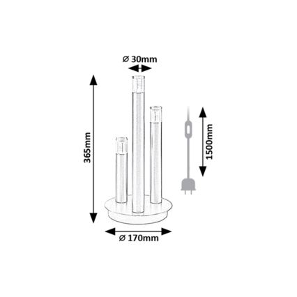 Rabalux - Lampada da tavolo 3xG9/5W/230V oro