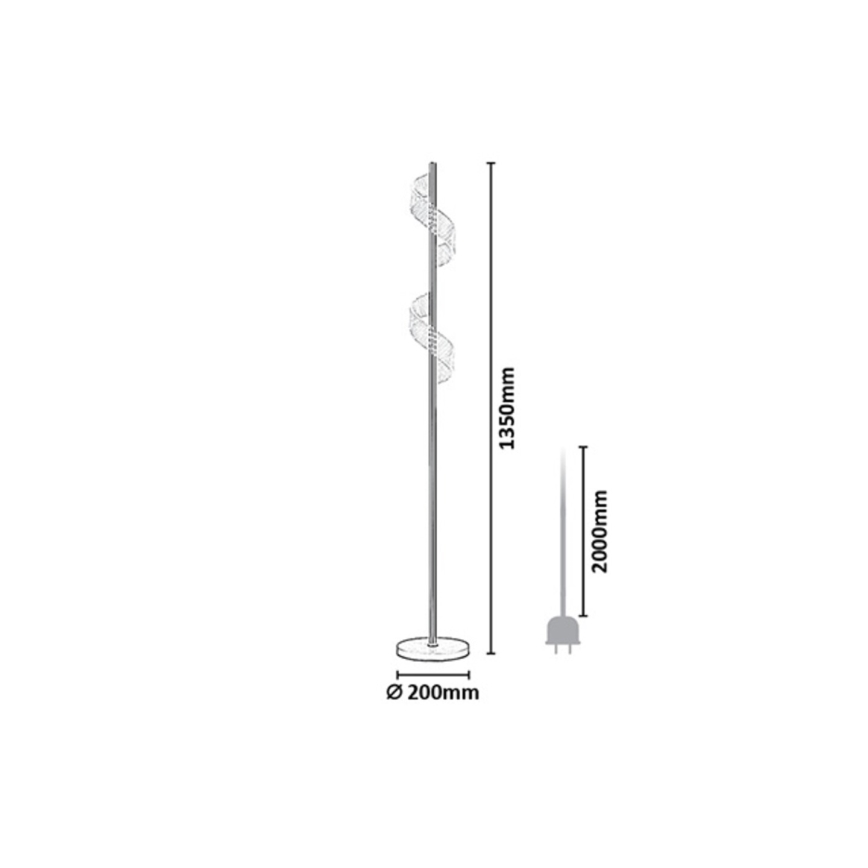 Rabalux - Lampada da terra dimmerabile a sfioramento LED/12W/230V 3000K