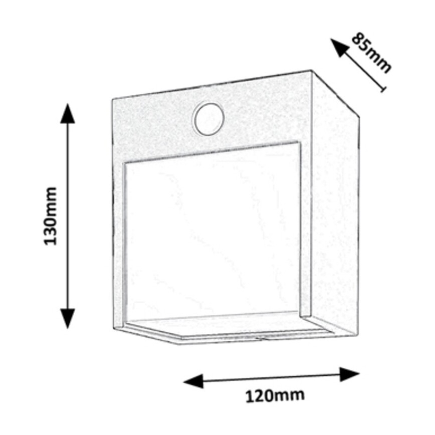 Rabalux -LED Applique da esterno con sensore LED/12W/230V IP54