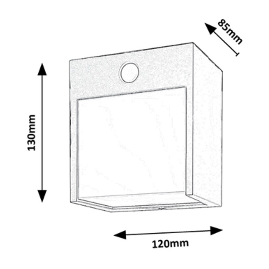 Rabalux -LED Applique da esterno con sensore LED/12W/230V IP44