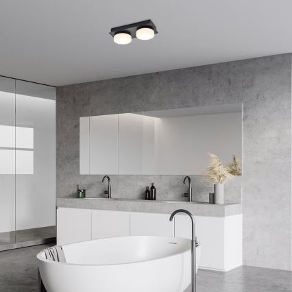 Rabalux - Lampada da soffitto LED per bagno 2xLED/5,5W/230V IP44 nero