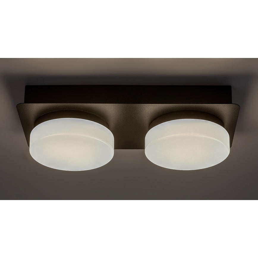 Rabalux - Lampada da soffitto LED per bagno 2xLED/5,5W/230V IP44 nero