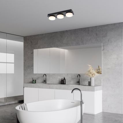 Rabalux - Plafoniera LED da bagno 3xLED/6W/230V IP44 nero