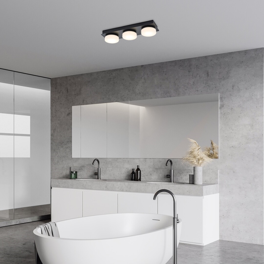 Rabalux - Plafoniera LED da bagno 3xLED/6W/230V IP44 nero