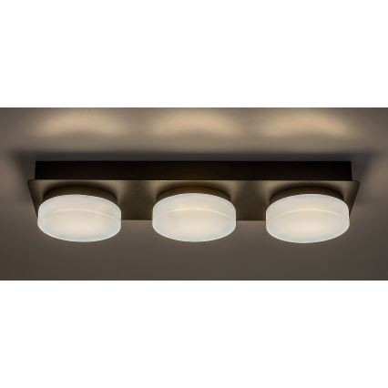 Rabalux - Plafoniera LED da bagno 3xLED/6W/230V IP44 nero