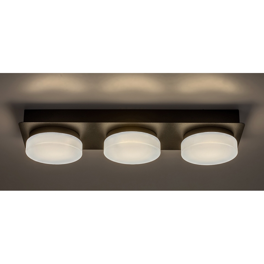 Rabalux - Plafoniera LED da bagno 3xLED/6W/230V IP44 nero