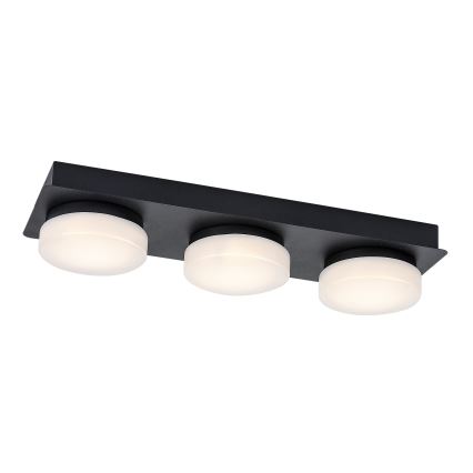 Rabalux - Plafoniera LED da bagno 3xLED/6W/230V IP44 nero