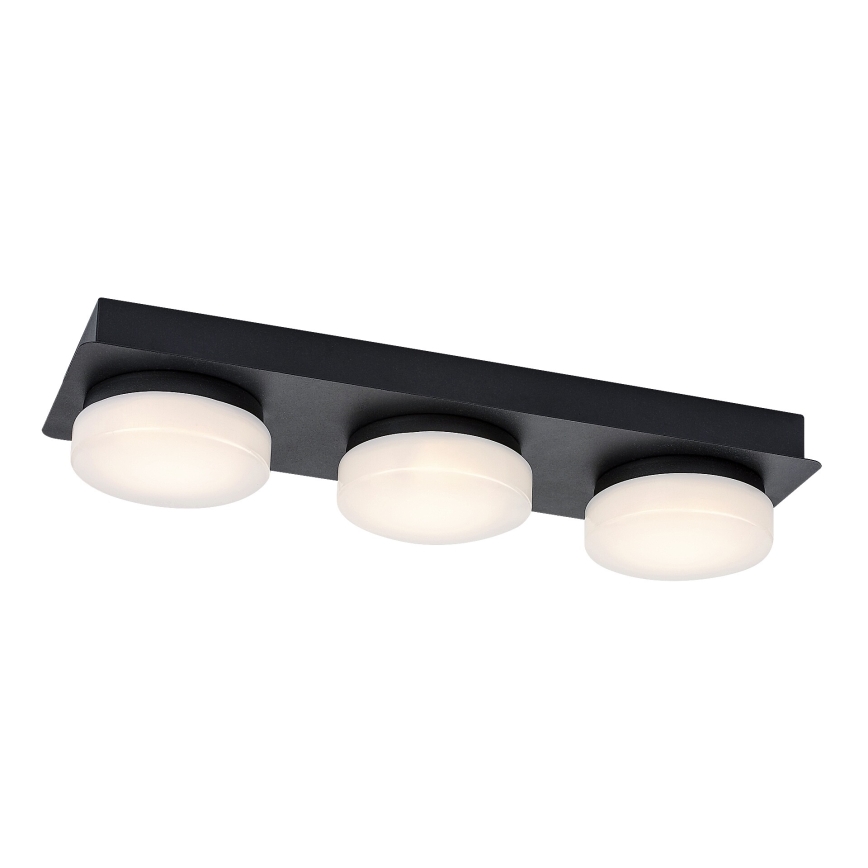 Rabalux - Plafoniera LED da bagno 3xLED/6W/230V IP44 nero