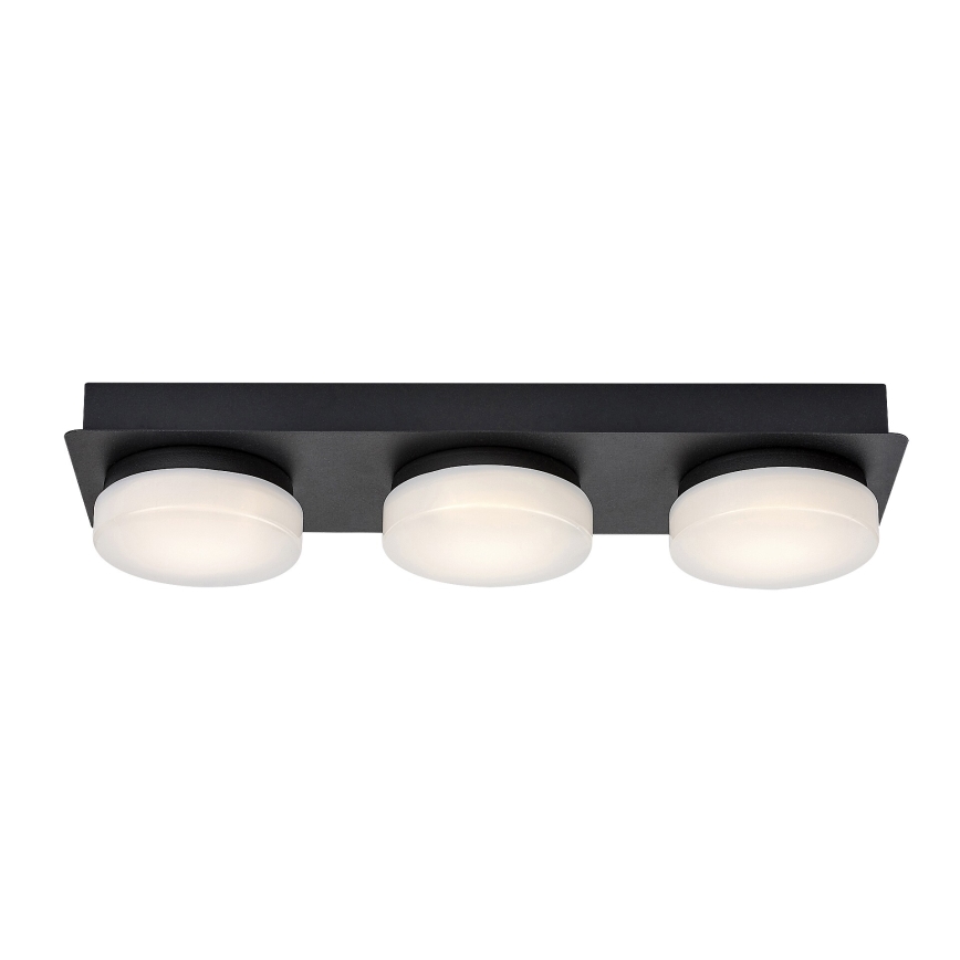 Rabalux - Plafoniera LED da bagno 3xLED/6W/230V IP44 nero