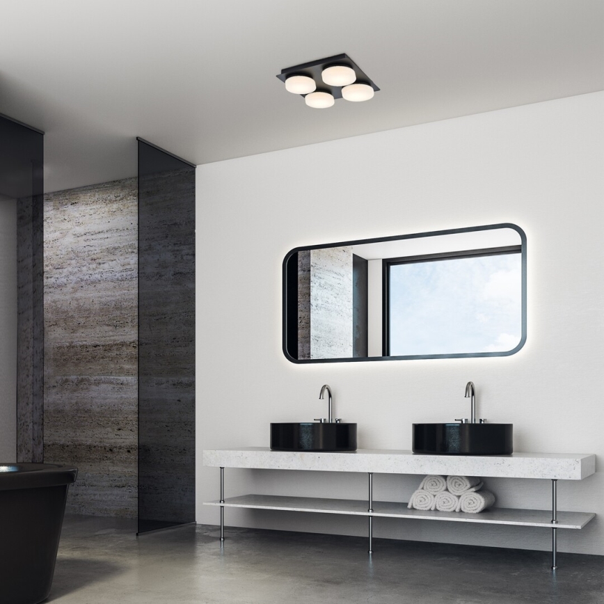 Rabalux - Lampada da soffitto LED per bagno 4xLED/5,2W/230V IP44 nero