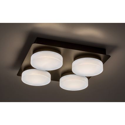 Rabalux - Lampada da soffitto LED per bagno 4xLED/5,2W/230V IP44 nero