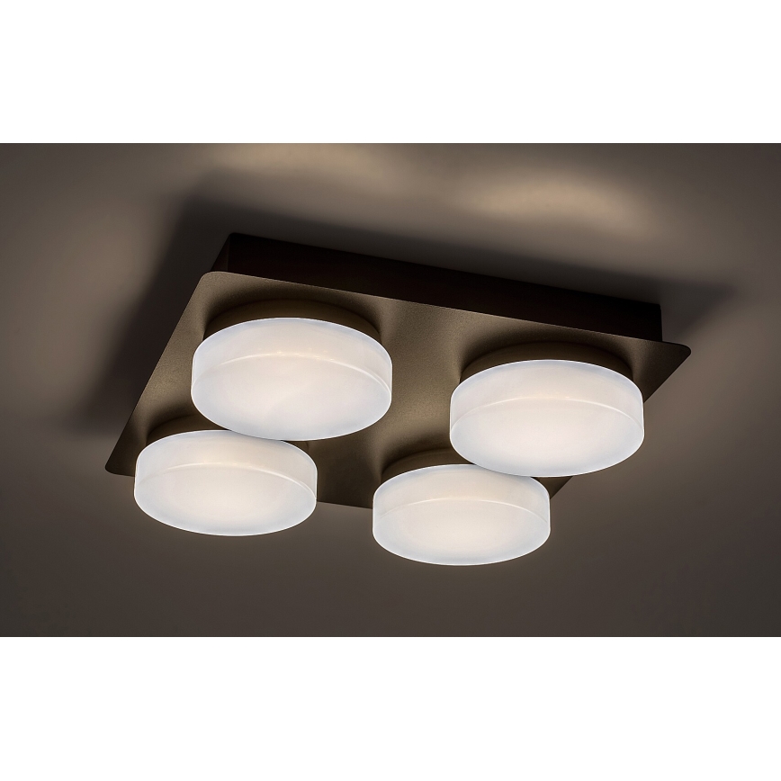 Rabalux - Lampada da soffitto LED per bagno 4xLED/5,2W/230V IP44 nero