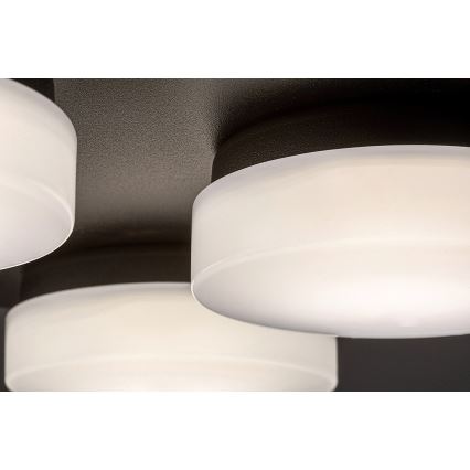 Rabalux - Lampada da soffitto LED per bagno 4xLED/5,2W/230V IP44 nero