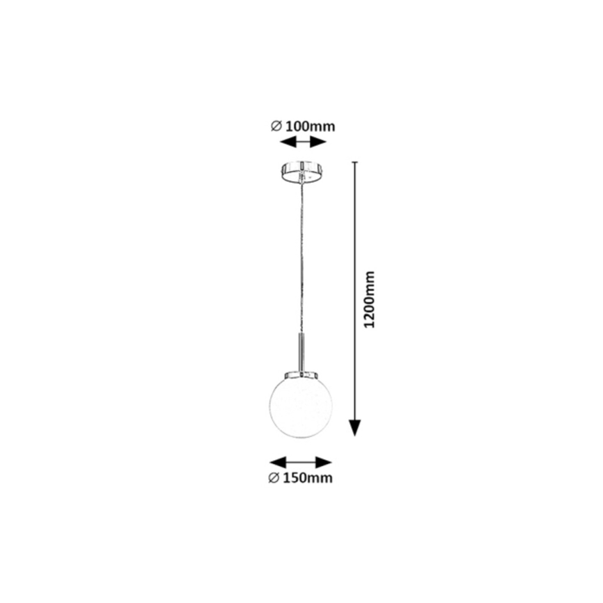 Rabalux 75007 - Lampadario da bagno su filo TOGO 1xE14/40W/230V cromo lucido
