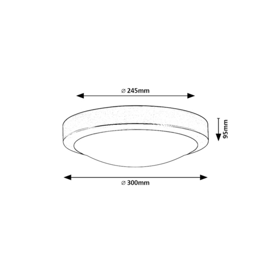 Rabalux - Plafonnier pour salle de bains 2xE27/40W/230V IP44 Ø 30 cm