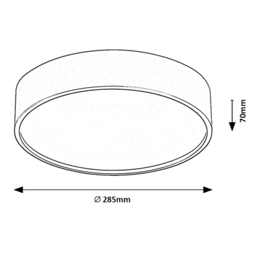 Rabalux - Plafonnier avec un détecteur LED/19W/230V IP44 4000K diam. 28,5 cm noir