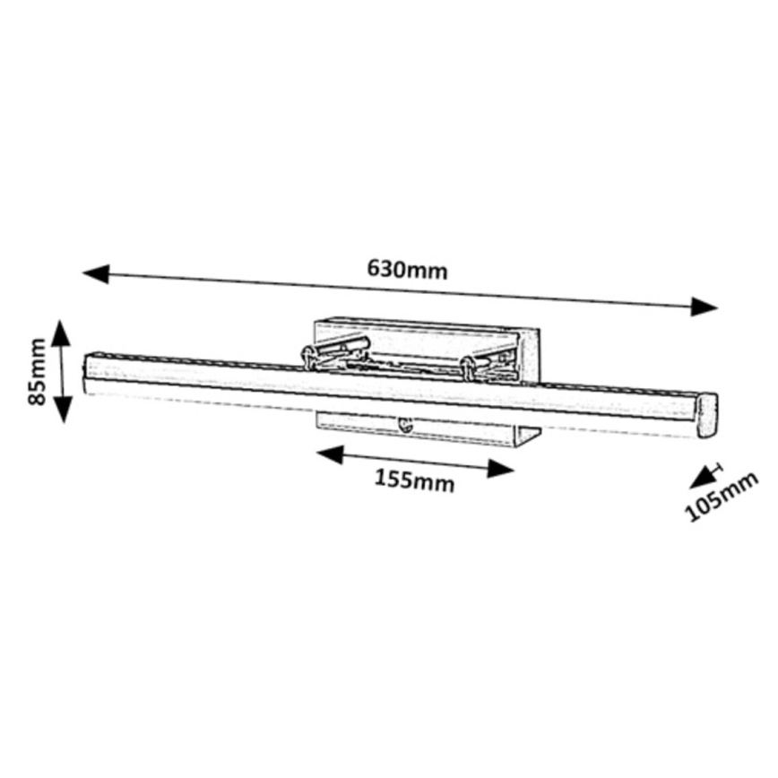 Rabalux - LED Dimmerabile touch specchio illuminazione LED/20W/230V IP44 3000/4000/6000K 63 cm