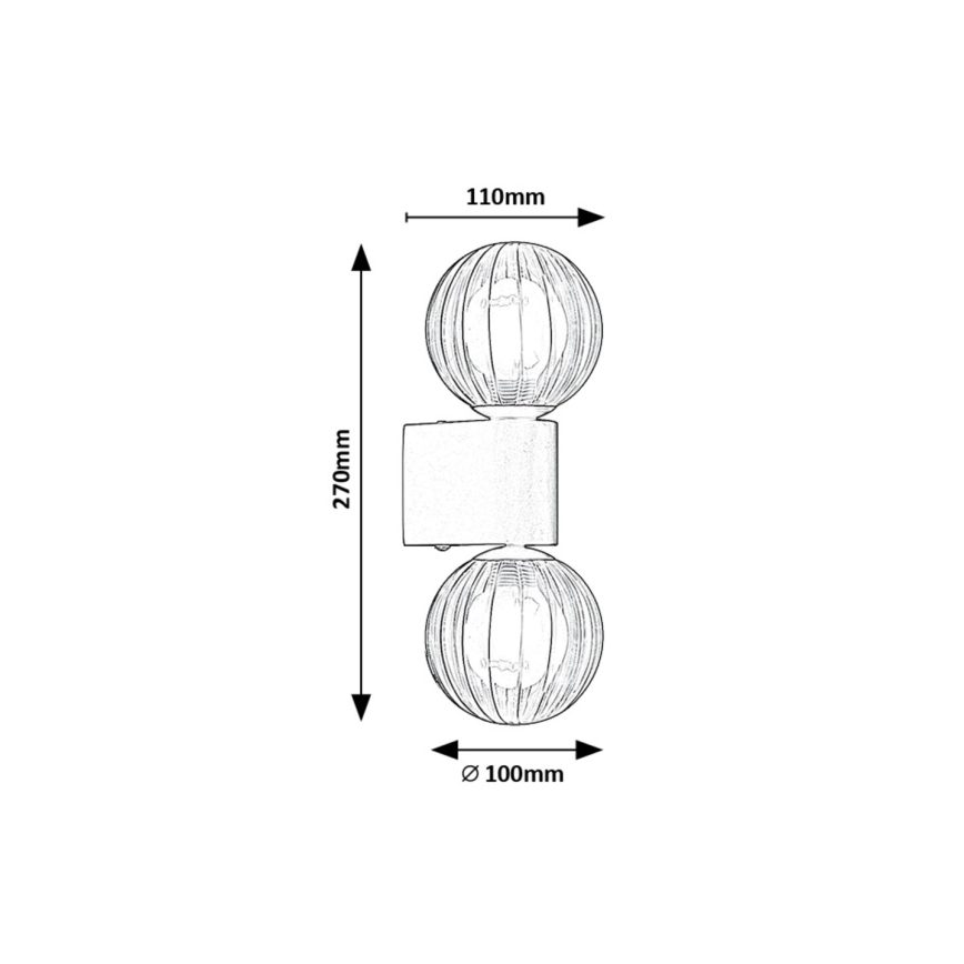 Rabalux - Applique da bagno 2xG9/3,5W/230V IP44 nero