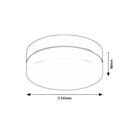 Rabalux - Plafonnier salle de bain LED/15W/230V IP44 4000K d. 23 cm noir