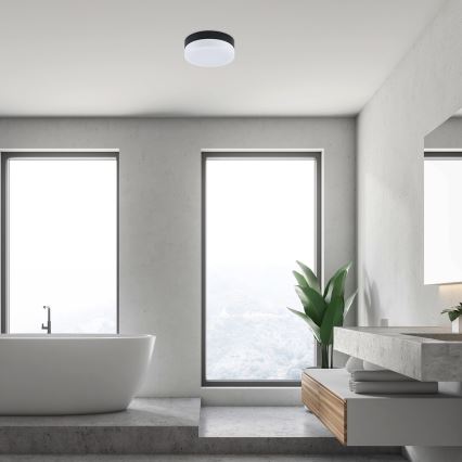 Rabalux - Plafoniera LED da bagno LED/18W/230V IP44 4000K diametro 28 cm nero