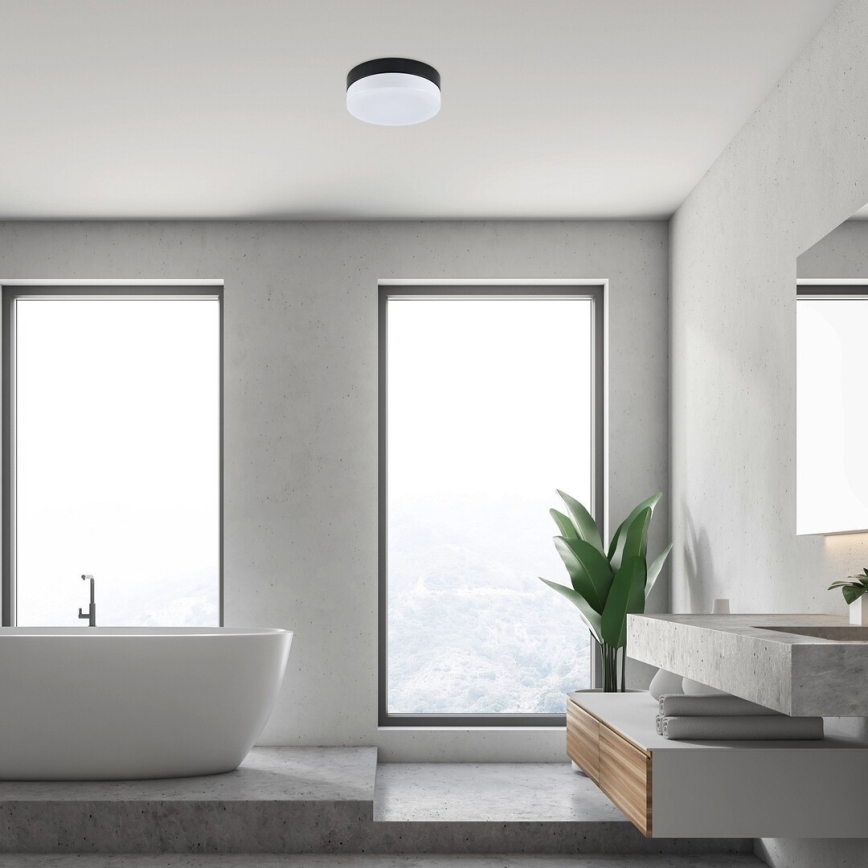Rabalux - Plafoniera LED da bagno LED/18W/230V IP44 4000K diametro 28 cm nero