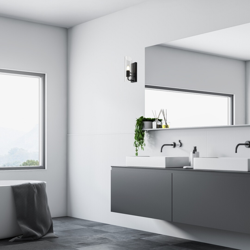 Rabalux - Applique da bagno 1xE14/12W/230V IP44 nero