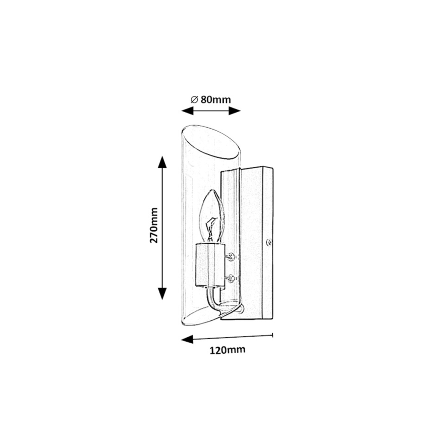 Rabalux - Badezimmer-Wandleuchte 1xE14/12W/230V IP44 glänzendes Chrom